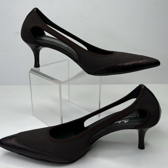 DONALD J. PLINER  Couture Edone  Chocolate Brown Leather Pump  Women’s Sz 6.5 - Picture 2 of 8